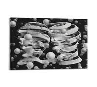 YMXSDIMDS Stampa artistica da parete su tela, motivo: Bond of Union by M.C. Escher, decorazione moderna per camera da letto, 60 x 90 cm