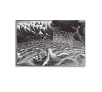 YMXSDIMDS Stampa artistica da parete su tela, motivo: Days Of Creation by M.C. Escher, decorazione moderna per camera da letto, 50 x 75 cm