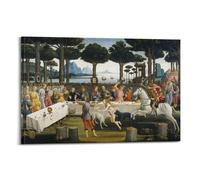 YMXSDIMDS Stampa artistica da parete su tela, motivo: La storia di Nastagio Degli Onesti 2 di Sandro Botticelli, decorazione artistica da parete per camera da letto, moderna, 40 x 60 cm