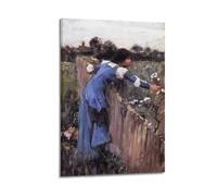 YMXSDIMDS Stampa artistica da parete su tela, motivo: The Flower Picker di John William Waterhouse, decorazione moderna, 60 x 90 cm