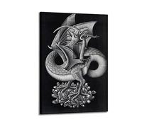 YMXSDIMDS Stampa artistica su tela, motivo: drago di M.C. Escher, decorazione artistica per la casa e la camera da letto, 20 x 30 cm