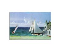 YMXSDIMDS The Lee Shore di Edward Hopper, poster decorativo per la casa, decorazione da parete, stampa artistica da appendere per camera da letto, decorazione estetica per camera da letto, 50 x 75 cm