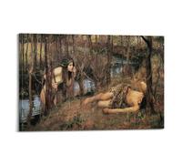 YMXSDIMDS The Naiad di John William Waterhouse, poster su tela, decorazione artistica da parete moderna per la casa, 60 x 90 cm