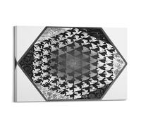 YMXSDIMDS Verbum by M.C. Escher - Poster su tela, da appendere alla parete, per foto, idea decorativa, 60 x 90 cm