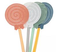 Ymxygz 4 Pz/Set Forma Lecca-Lecca Manico Lungo Scacciamosche di Plastica Colorata Manuale SWAT Controllo dei Parassiti per Zanzara Vespa Insetto Interno