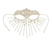 Ymxygz Bling Maschera a Catena per Il Viso Maschere in Maschera con Ciondolo Feste Ballo Costumi Danza del Ventre Copricapo Palcoscenico