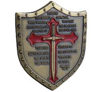 Ymxygz Bronzo Antico I Cavalieri Templari Indossano L'intera Armatura di Dio Moneta della Sfida Preghiera Efesini 6:13-17 Moneta Commemorativa