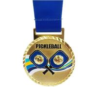 Ymxygz Medaglie Pickleball, Medaglie Premio Oro Argento Bronzo con Nastro Vincitore Premi 1° 2° 3° Medaglie in Metallo per Premi per Giornata dello Sport Bomboniere