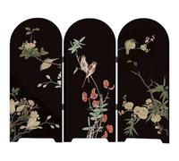 Ymxygz Mini paravento Pieghevole, divisorio a 3 Pannelli, paravento Pieghevole da scrivania Cinese Vintage, Ornamenti Feng Shui per la Decorazione di Capodanno in casa e Ufficio.