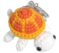 Ymxygz Portachiavi a Forma di Tartaruga, Mini Portachiavi a Forma di Tartaruga in Filato E Uncinetto, Ciondolo a Forma di Tartaruga di Peluche, Portachiavi a Forma di Tartaruga Marina all'Uncinetto.
