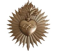 Ymxygz Targa Parete con Cuori Sacri, Scatola a Forma di Cuore, Porta-Preghiera Ex Voto, Statua Gotica Appendere alla Parete, Scultura per L'ingresso del 'Hotel