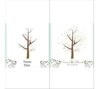 YMYGCC Albero della Firma dell'impronta Digitale Decorazione del Libro degli Ospiti con Impronte digitali for la partecipazione alla Festa di Matrimonio Fai da Te(Color05,35x50cm 14x20inch)