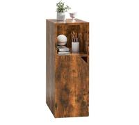 YMYNY Comodino Stretto, Tavolino Salotto, Scomparto Aperto, Porta con Angolo Smussato, Piano Regolabile, L24 x P29 x H62 cm, in Legno, per Camera da Letto, Soggiorno, Marrone Rustico HST016H