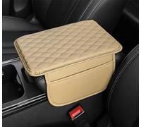 YMYQF Cuscino Bracciolo Auto per Bugatti Divo Centodieci Veyron, AntiGraffio Pelle Console Centrale Pad Copertura Cuscino Bracciolo Protezion Accessori,Beige