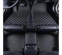 YMYQF Tappetino Auto per Golf6 Golf 6 Mk6 5K 2009 2010 2011 2012 2013, Copertura Completa Pelle Tappetini Abitacolo Tappetino Impermeabile Antiscivolo Protezione Accessori,Black-Beige