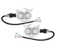 YMYYQW Indicatori Direzione Luce Di Direzione PER Motocicletta DRL Da 12 V, Indicatore Di Direzione RGB In Stile Gufo, Luci Lampeggianti Dinamiche, Faro Ausiliario