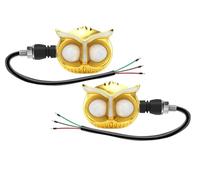 YMYYQW Indicatori Direzione Luce Di Direzione PER Motocicletta DRL Da 12 V, Indicatore Di Direzione RGB In Stile Gufo, Luci Lampeggianti Dinamiche, Faro Ausiliario