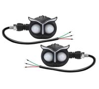 YMYYQW Indicatori Direzione Luce Di Direzione PER Motocicletta DRL Da 12 V, Indicatore Di Direzione RGB In Stile Gufo, Luci Lampeggianti Dinamiche, Faro Ausiliario