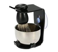 YMZ - Set di pennelli da barba con ventosa, per la pulizia personale e per il taglio dei capelli, spazzola da barba, saponetta, telaio da barba