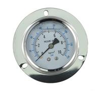 YN-60ZT per assiale per bordo per manometro sismico, misuratore idraulico dell'olio in acciaio inossidabile con connessione flangiata, tester di pressione dell'aria industriale per ambienti difficili