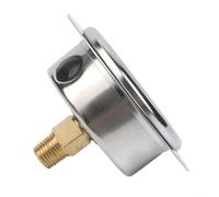 YN-60ZT per assiale per bordo per manometro sismico, misuratore idraulico dell'olio in acciaio inossidabile con connessione flangiata, tester di pressione dell'aria industriale per ambienti difficili