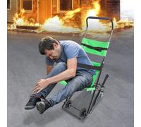 YNAADYH Ascensore manuale Sedia a scala pieghevole manuale con 3 cinghie rapide regolabili per anziani sedie a rotelle per il trasporto portatile (verde)