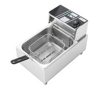 YNAADYH Friggitrice Professionale,Friggitrice Olio 5/6/10/12 Litri, Friggitrice Elettrica Ad Olio Für Speisen Mit Frittierkorb 60℃ - 200℃, Inox Friteuse Avec Régulateur De Température (A1 5,5L 2,5KW)