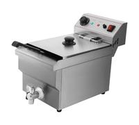 YNAADYH Friggitrice Professionale,Friggitrice Olio 5/6/10/12 Litri, Friggitrice Elettrica Ad Olio Für Speisen Mit Frittierkorb 60℃ - 200℃, Inox Friteuse Avec Régulateur De Température (A4 10,0L 3KW)