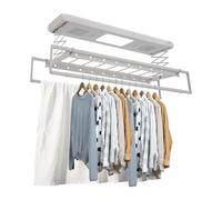 YNAADYH Stendibiancheria a soffitto, stendibiancheria elettrico, da soffitto, da parete e a soffitto, per asciugatrice/rack elettrico, per casa, 125 x 31 x 7 cm (bianco)