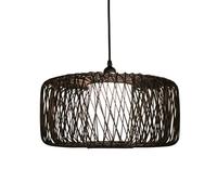 YNAHZAOK Lampada A Sospensione Con Attacco E27, Lampada A Sospensione In Bambù, Lampadario A Lanterna In Bambù Intrecciato, Lampadario A Sospensione In Bambù Intrecciato A Mano Per Soggiorno E Camera