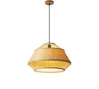 YNAHZAOK Lampadario A Sospensione Con Attacco E27, In Bambù Intrecciato A Mano, Ideale Per Sala Da Pranzo, Soggiorno, Camera Da Letto. Lampadario Artistico In Bambù Naturale Per Ingresso