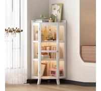 YNAYGDIUGD Vetrina Espositiva, Credenza Cucina, Armadietto Ad Angolo e D'Appoggio, Scaffale A Muro In Vetro Per Uffici e Collezioni