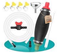 YnewL Pompa manuale, 11 pompe dell'olio, pompa a mano, pompa a mano, pompa di travaso per benzina, XL, con tubo in PVC da 2 m, con tappo, regolatore, imbuto, ecc, pompa dell'acqua per il travaso di