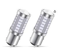 YnGia 2PCS 1157 Lampadine LED per Auto, 5630 33-SMD Rosso Ultra Luminoso 900LM 12V Lampadine LED Indicatori di direzione Freno Retromarcia Freno Fanale Posteriore Stop Lampadine