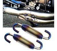 YnGia 2PCS 55mm Molla Tubo di Scarico Moto, Ganci a Molla Tubo di Scarico Silenziatore Universale in Acciaio Inox per Moto Scooter ATV (Multicolore)