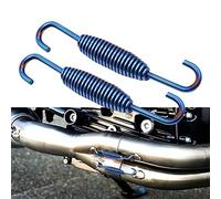 YnGia 2PCS 76mm Molla per Tubo di Scarico Moto, Ganci a Molla per Tubo di Scarico Silenziatore Universale in Acciaio Inossidabile per Moto Scooter ATV (Blu)