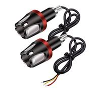 YnGia 2PCS Manubrio Indicatore di direzione Moto LED Manubrio Luce, Maniglia universale Grip Bar End Indicatore Luce di posizione laterale per ATV Electrombile Scooter