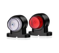 YnGia 8LED Luci di posizione laterali, 2PCS Impermeabile Bianco Rosso Luci laterali per rimorchio 12V 24V Super Bright Truck Van Marker Light LED Side Marker Lamp