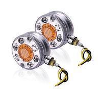 YnGia Double Face Trailer Light 24 LED Side Marker Lights, 2PCS Impermeabile Luce di stop posteriore per camion Indicatore di direzione Rotondo 12V 24V Rosso Bianco Ambra Luce di stop