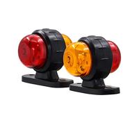 YnGia LED Rimorchio Laterale Luce 2PCS Impermeabile Indicatore Laterale Luce Indicatore di Avvertimento Lampada Rosso Ambra 12V 24V per Auto Camion Trattore Van