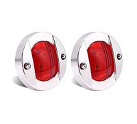 YnGia Luce Laterale Rotonda, Luce Laterale a LED per Rimorchio 12V 24V Impermeabile 6LED Indicatori di Indicatore Laterali Posteriori Anteriori Luce Rossa Luce di ingombro per Camion Rimorchio RV