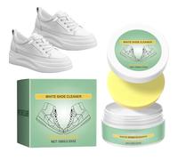 YNGWVHKET Kit naturale per la pulizia e la cura delle scarpe bianche a base vegetale: rimozione delle macchie senza acqua + antimuffa e antibatterico. Adatto a gomma, tela e pelle.