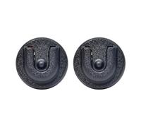 YNIBST Gancio universale per microfono radio CB con retro adesivo, manopola rotonda per microfono per Motorola Kenwood Midland Walkie Talkie Speaker Mic (nero, 2 pezzi)