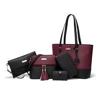 YNIQUE Borsa da Donna Borsetta Borse a Tracolla Spalla Grande Elegante Design Borsa con Manico 5 Pezzi Set