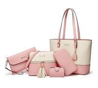 YNIQUE Borsa da Donna Borsetta Borse a Tracolla Spalla Grande Elegante Design Borsa con Manico 5 Pezzi Set