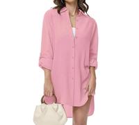 YNIQUE Camicie da Donna a Manica Lunga Elegante Scollo a V Camicia Button Down Maglia Top Camicie Sciolte Casual