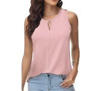 YNIQUE Canotta Estiva da Donna, Scollo a V Senza Maniche Top, vestibilità Ampia Blusa Basic, Maglietta Tops da Spiaggia
