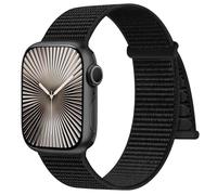 Ynitec Cinturino Sport Nylon Nero Compatibile con Apple Watch 41mm, 40mm, 38mm, 42mm