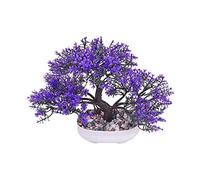 YNIYUJKL Bonsai Artificiale, Piccolo Albero Finto, Vaso con Piante in Pietra, Fiori Finti, Tavolo da Ufficio, Ornamenti in Vaso, Decorazioni per La Casa E Il Giardino.,K