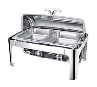 YNIYUJKL Chafing Dish, Scaldavivande Elettrico Chafer Chafing Dish, Buffet E Scaldavivande Rettangolari Commerciali - Mantieni Il Cibo Fresco E Delizioso - 9L,B